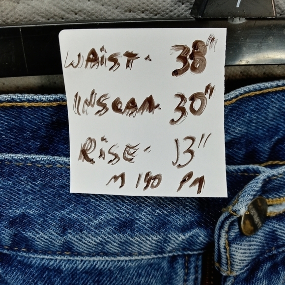 Carhartt B172 DST Relaxed Fit Plaid Flannel Lined Straight Leg blue Jeans Men 38 - Picture 9 of 10